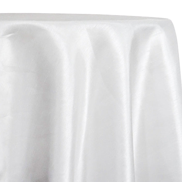 Shantung Satin (Reversible) Table Linen in White