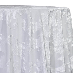 Victorian Jacquard Sheer Table Linen in White