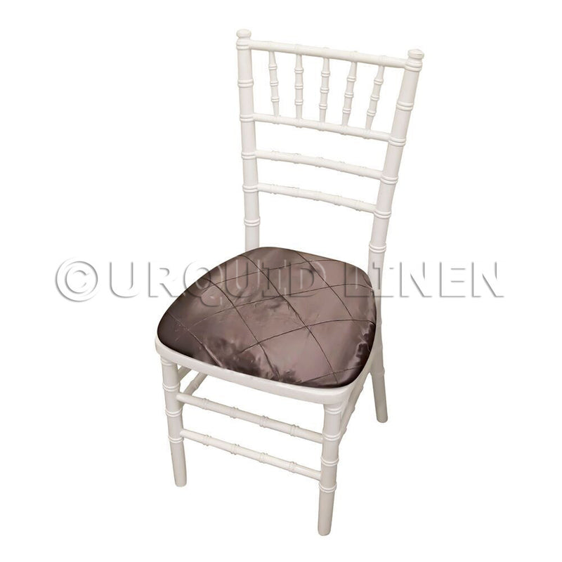 4" Pintuck Taffeta Chair Pad Cover