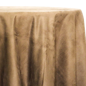 Microfiber Suede Table Linen in Camel