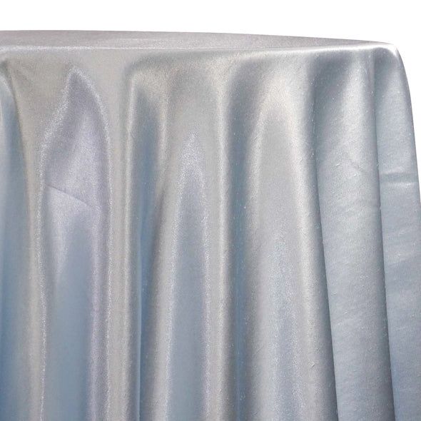 Shantung Satin (Reversible) Table Linen in Baby Blue