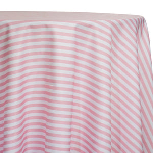 Seersucker (Poly Print) Table Linen in Pink