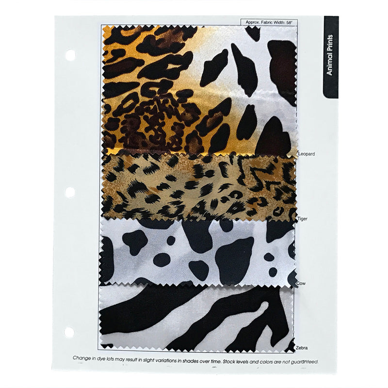 Animal Print Drapery Panels (58" Wide) / 6 Prints