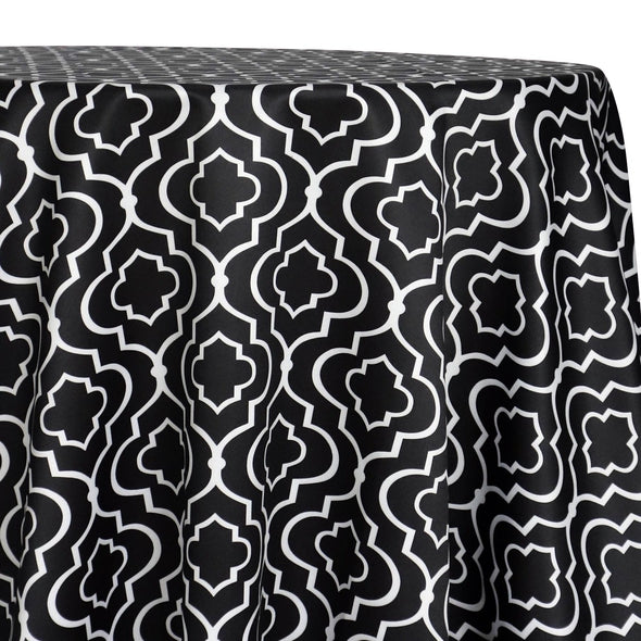 Gatsby Print (Lamour) Table Linen in Black