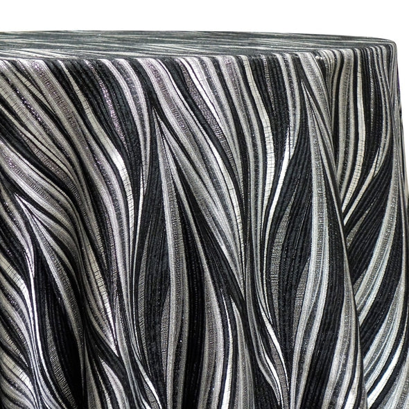 Allure Jacquard Linen in Black and Silver