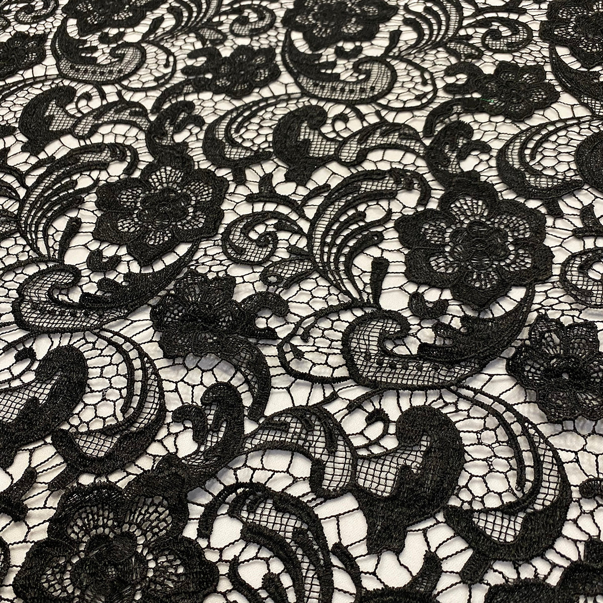 English Lace Wholesale Fabric in Black