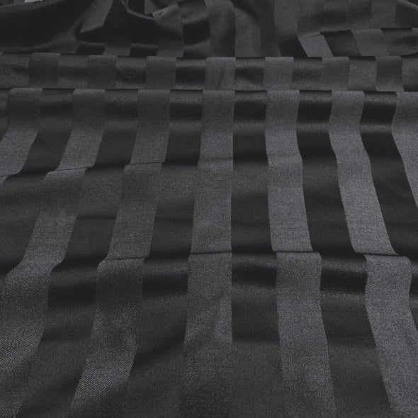 Imperial Stripe Table Linen in Black