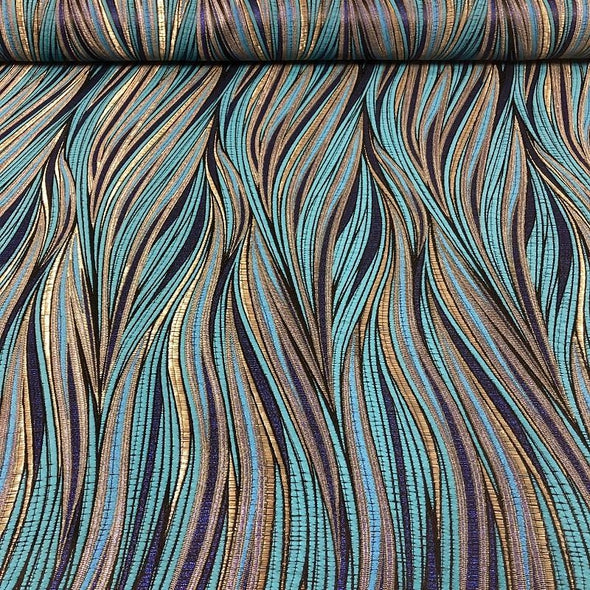 Allure Jacquard Wholesale Fabric in Blue