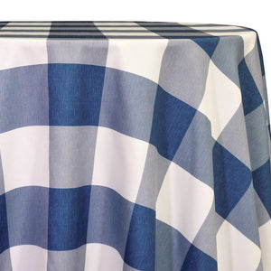 Hampton Checker (Poly Print) Table Linen in Blue