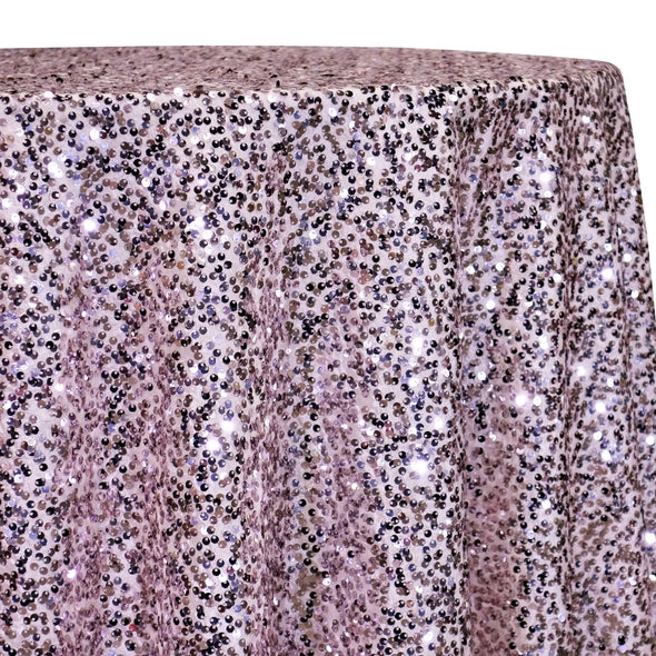 Taffeta Sequins Table Linen in Blush Shiny