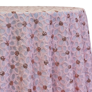 Daisy Sequins Table Linen in Blush