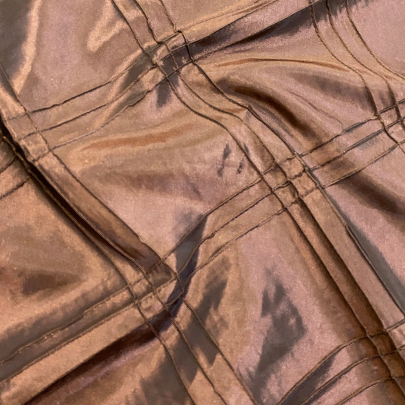 Triple Pleat Pintuck Wholesale Fabric in Brown