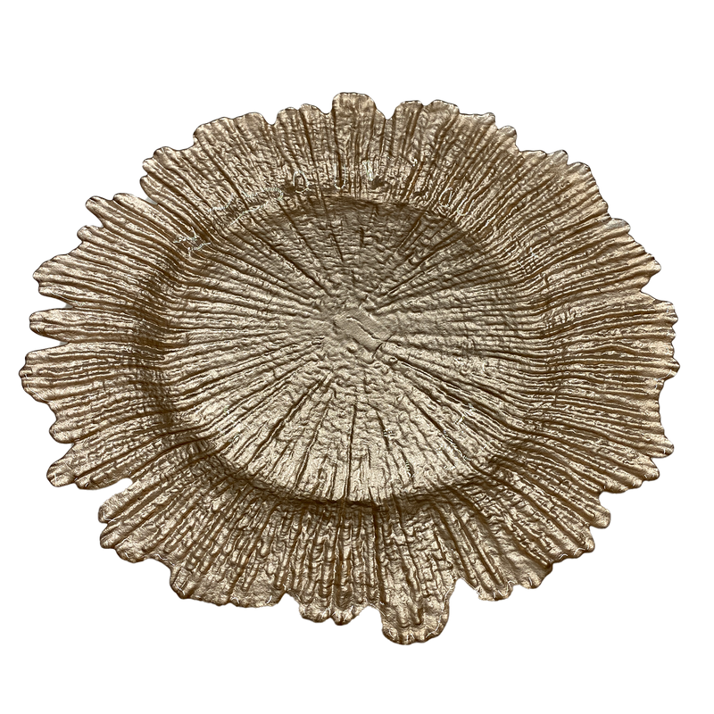 Reef - Glass Charger Plate in Champagne (Item # 0126)