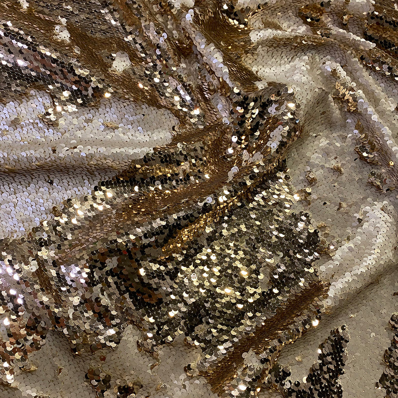 Two-Tone Sequins Table Linen in Champagne and Matte
