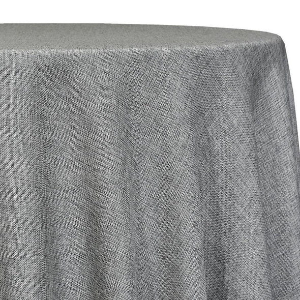 Imitation Burlap Table Linen in Charcoal