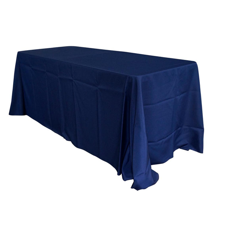 Economy Polyester Poplin Rectangular Tablecloths - Navy