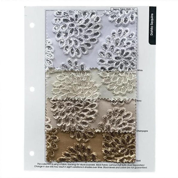 Dahlia Sequins Wholesale Fabric in White – Urquid Linen