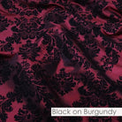 BLACK ON BURGUNDY