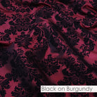 BLACK ON BURGUNDY
