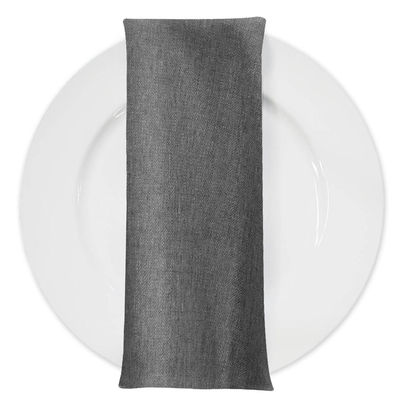 Rustic Linen Table Napkin in Dark Grey