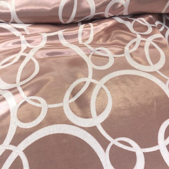Cirque Jacquard (Reversible) Linen in Dusty Rose
