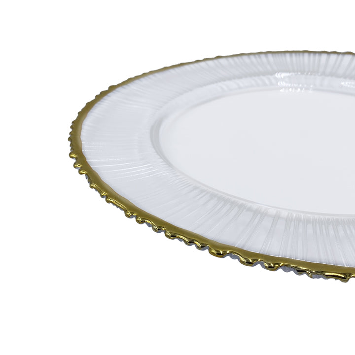 Eclipse - Glass Charger Plate in Gold (Item # 0309-R)