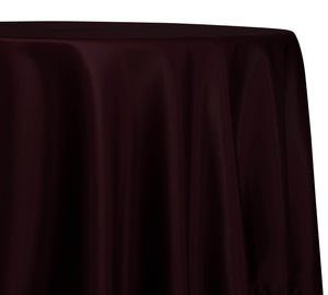 Lamour (Dull) Satin Table Linen in Eggplant 1289