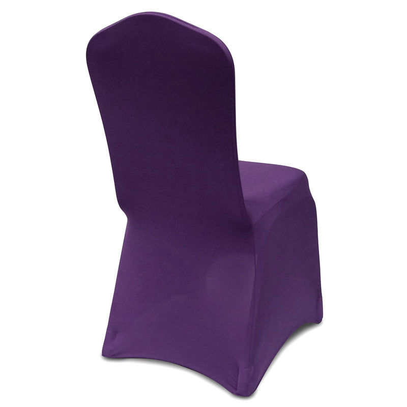 Spandex Banquet Chair Cover in Eggplant
