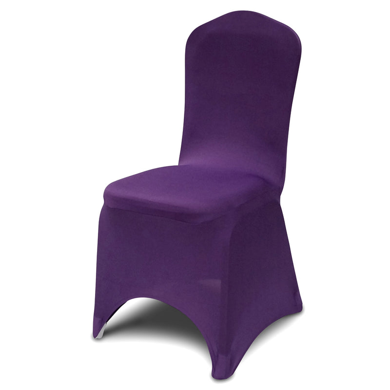 Spandex Banquet Chair Cover in Eggplant