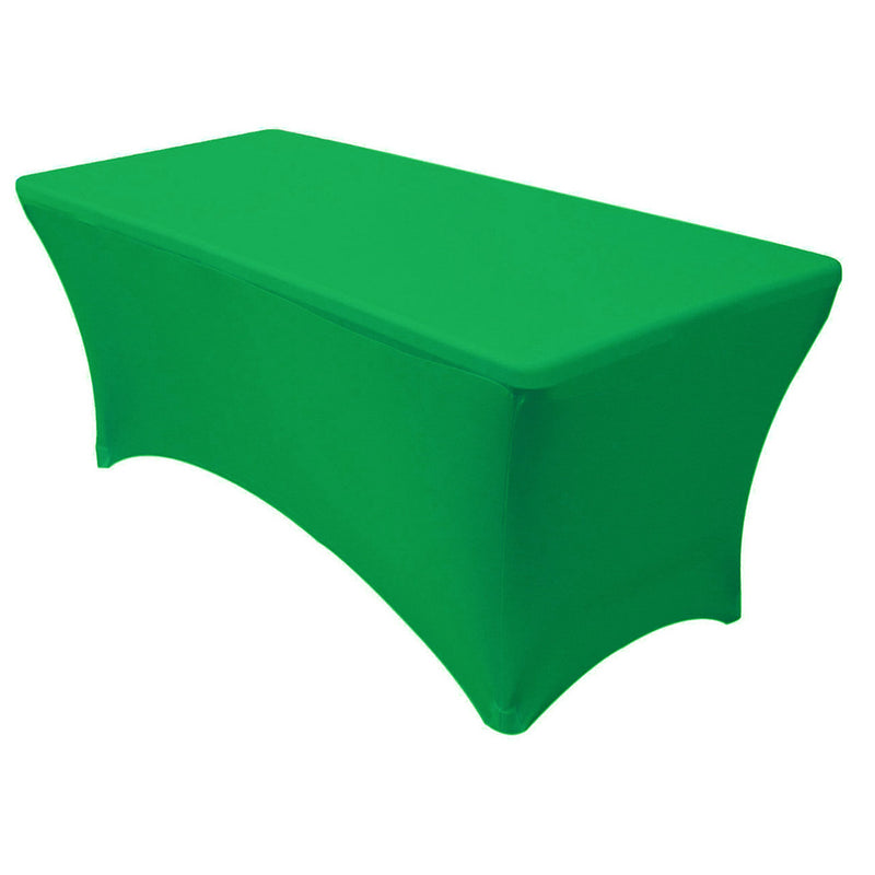 Spandex (6'x30") Banquet Table Cover in Emerald Green