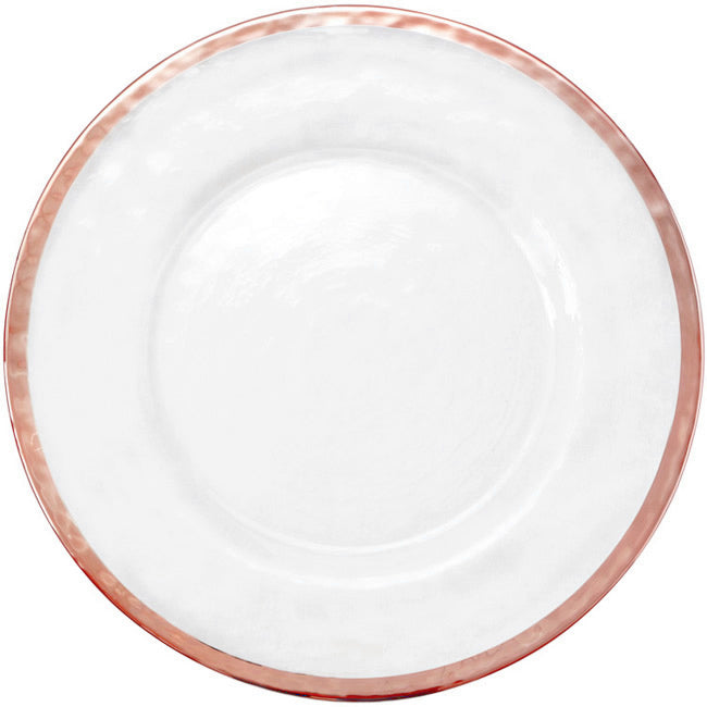 Halo - Glass Charger Plate in Rose Gold (Item # 0212)