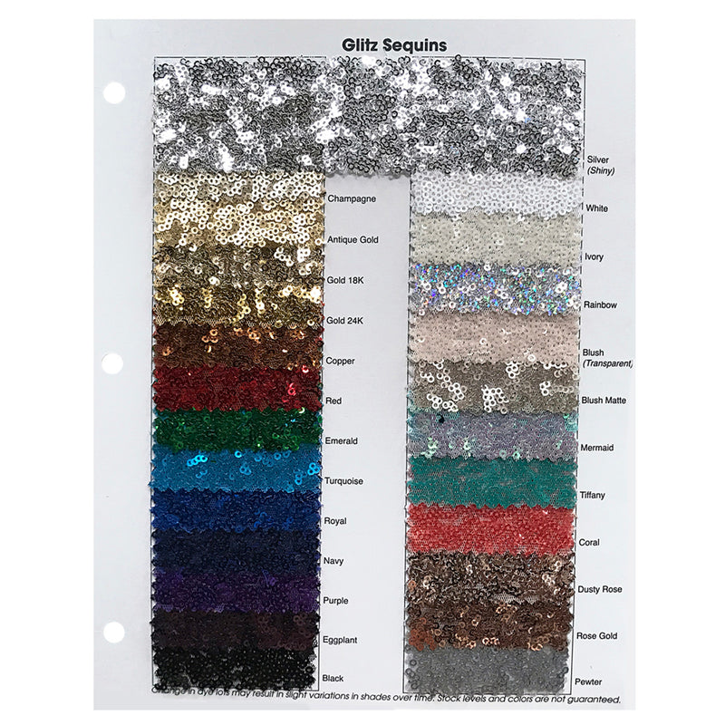 Glitz Sequins Drapery Panels (54" Wide) / 30 Colors