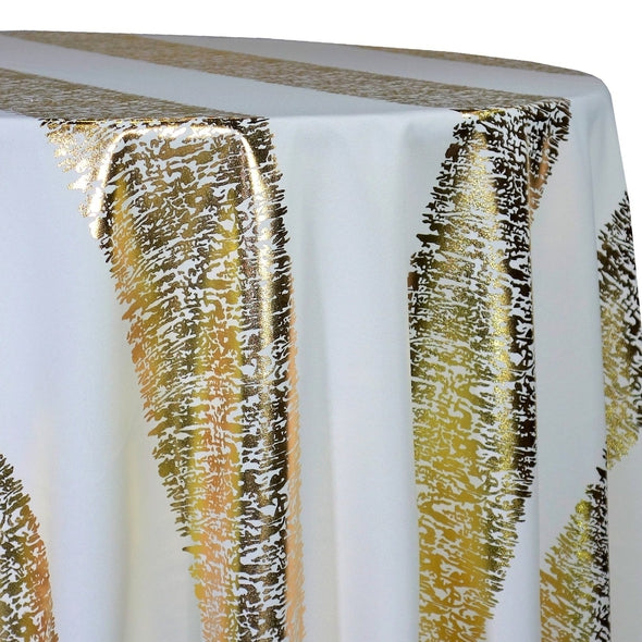 Metallic Tablecloth Ruched Stripe (Metallic Print) Tablecloths & Overlays | Urquid Linen
