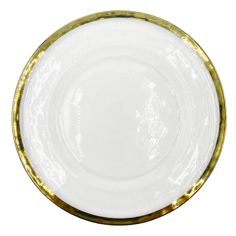 Halo - Glass Charger Plate in Gold (Item # 0212)