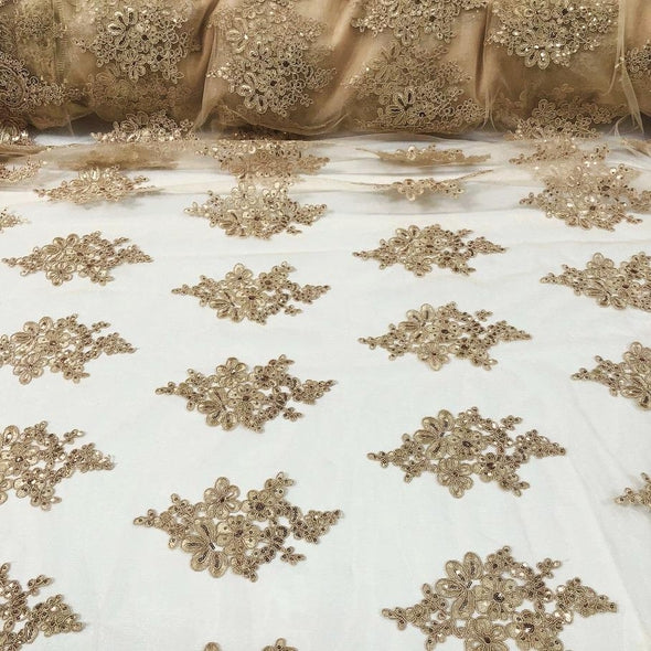 Venetian Lace Wholesale Fabric in Gold