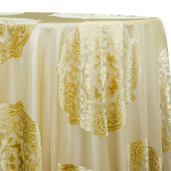 Medallion Jacquard Sheer Tablecloths & Overlays Urquid Linen