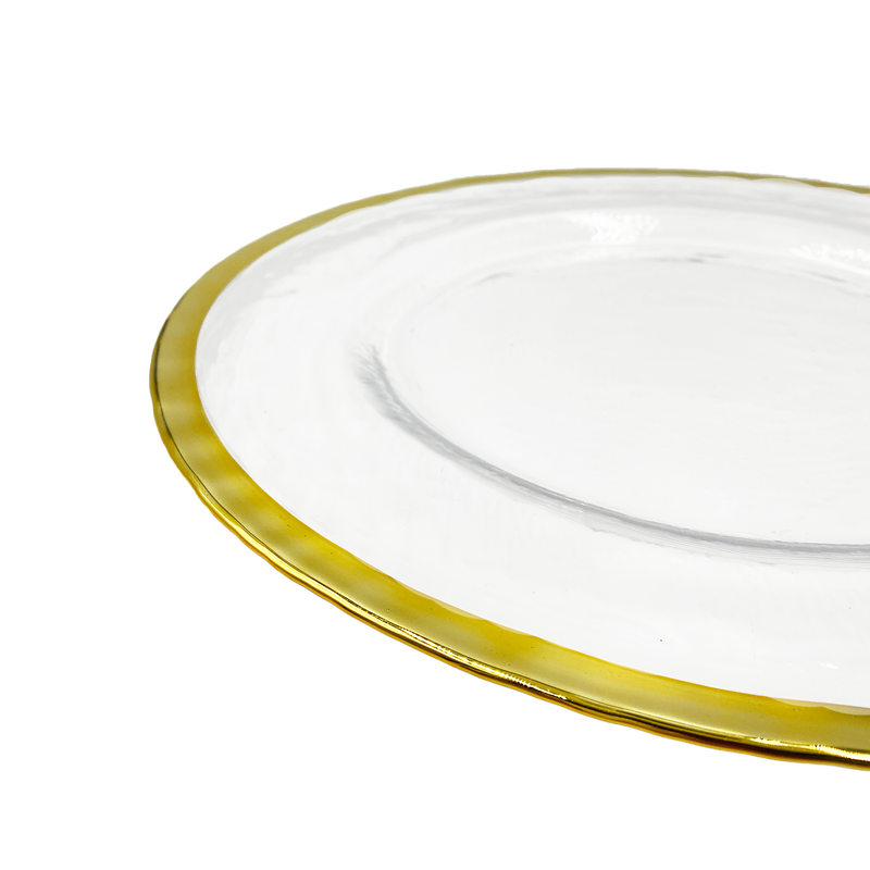 Halo - Glass Charger Plate in Gold (Item # 0212)