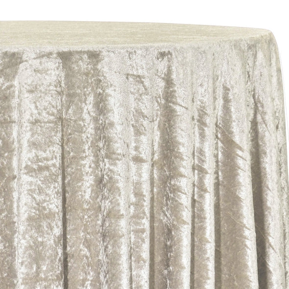 Panne (Crush) Velvet Table Linen in Ivory
