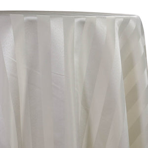 Imperial Stripe Table Linen in Ivory