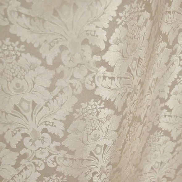 Damask Poly Table Linen in Ivory – Urquid Linen