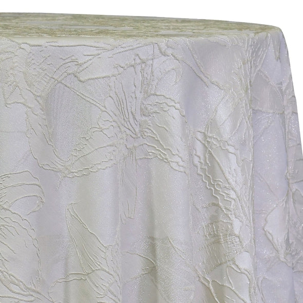 Floral Reef Jacquard Table Linen in Ivory