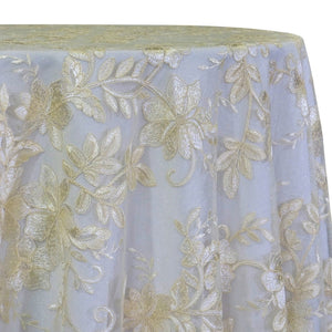 Claire Lace Table Linen in Ivory
