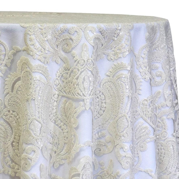 Princess Lace Table Linen in Ivory