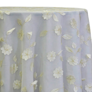 Lily Petal Table Linen in Ivory
