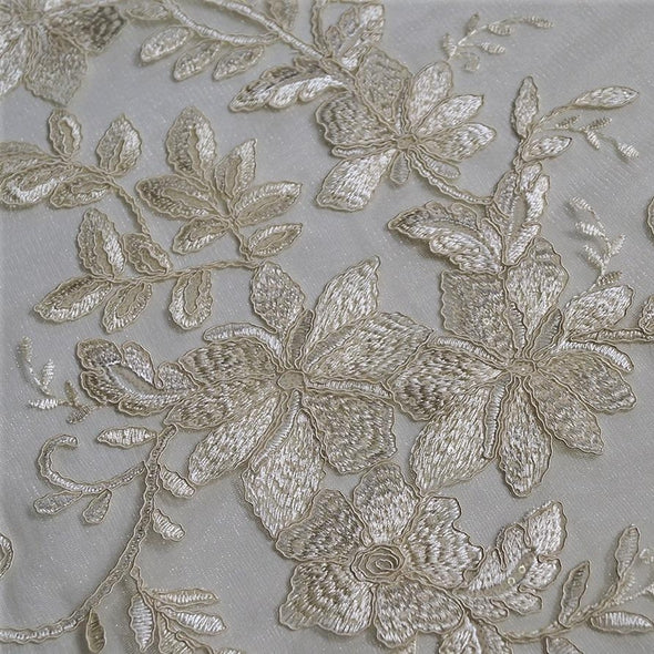 Claire Lace Table Linen in Ivory