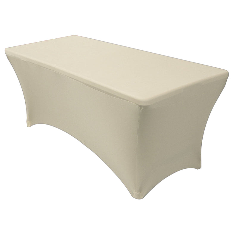 Spandex (8'x30") Banquet Table Cover in Ivory