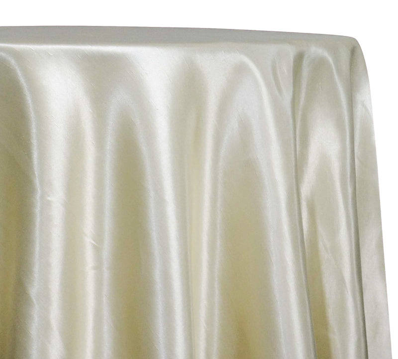 Shantung Satin (Reversible) Table Linen in Ivory