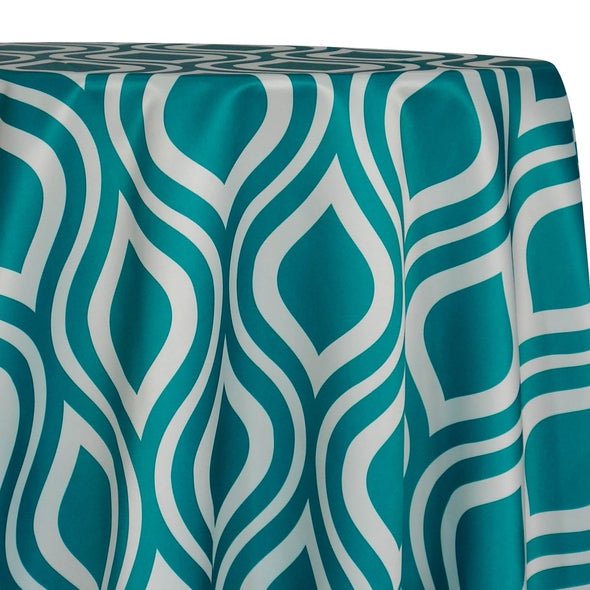Groovy Print (Lamour) Table Linen in Jade