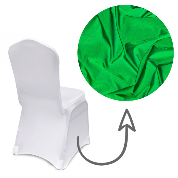 Premium Spandex Banquet Chair Cover in Kelly Green