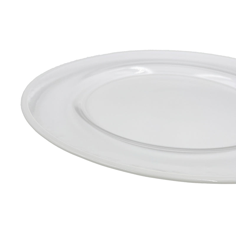 Klasik - Glass Charger Plate in White (Item # 0241)